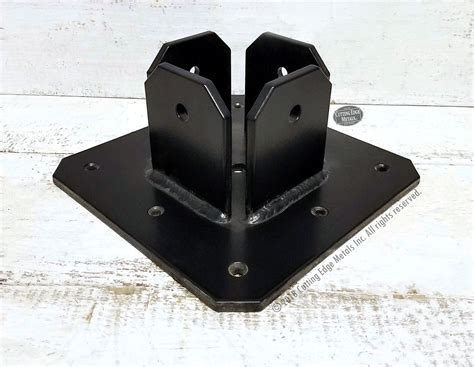 interior black metal post bracket bottom with plate|metal post brackets for concrete.